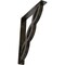 Ekena Millwork Loera Wrought Iron Bracket, (Triple center brace), Antiqued Warm Silver 2"W x 12"D x 15"H BKTM02X12X15TLOAWS - alternate 1